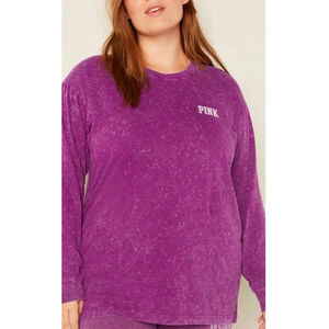 PINK Long Sleeve Tee Plus Size XL Purple